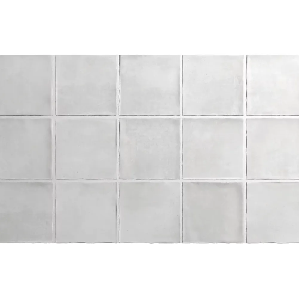 Aelle Carrelage Carrelage Sol Uni|Carrelage Sol Pour Wc<carrelage sol / mur effet zellige bejmat 10x10 cm blanc gris mate ARGILE ICE