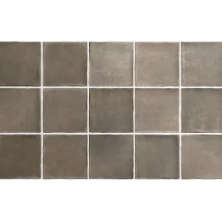 Aelle Carrelage carrelage sol / mur effet zellige bejmat marron 10x10 cm mate ARGILE CACAO 10x10 cm- Carrelage Sol Uni