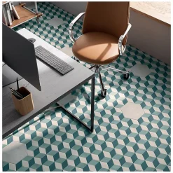 Aelle Carrelage Carrelage sol / mur effet ciment vieilli 20x20 cm TERRA ART CUBO O.C- Carrelage Sol Uni