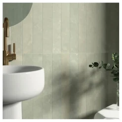 Aelle Carrelage carrelage sol / mur effet marbre vert 7,5x60 cm - MARMONIS MATCHA- Carrelage Sol Effet Marbre