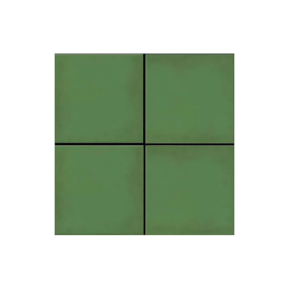 Aelle Carrelage Carrelage sol / mur effet ciment uni vert 20x20 cm 1900 VERDE- Carrelage Sol Effet Carreaux De Ciment