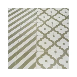 Aelle Carrelage Carrelage sol / mur effet ciment vert 20x20 cm MAORI GOROKA MUSGO- Carrelage Sol Effet Carreaux De Ciment|Carrelage Sol Pour Cuisine