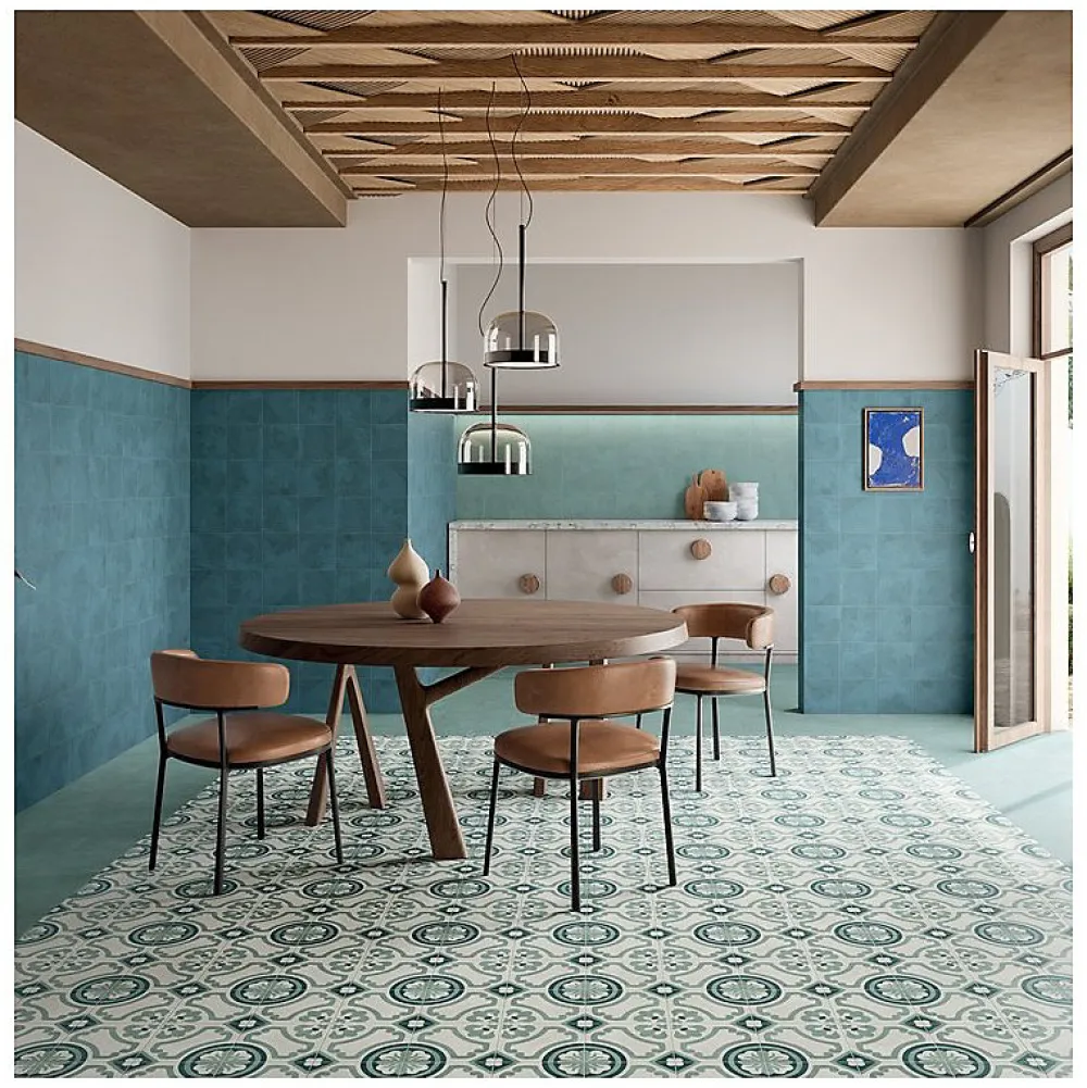Aelle Carrelage Carrelage sol / mur effet ciment vieilli bleu 20x20 cm TERRA ART OCEANO 20x20 cm- Carrelage Sol Effet Carreaux De Ciment