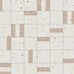 Eiffel art construction Carrelage sol / mur effet terrazzo 20x20 cm Croccante Granola Avellana(vendu par boite de 1m2)- Carrelage Sol Effet Terrazzo