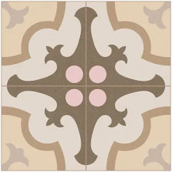 Aelle Carrelage Carrelage sol / mur effet ciment 20x20 cm 1900 ORDAL- Carrelage Sol Effet Carreaux De Ciment