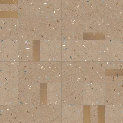 Eiffel art construction Carrelage sol / mur effet terrazzo 20x20 cm Croccante Eclair Nuez - Patchwork(vendu par boite de 1m2)- Carrelage Sol Effet Terrazzo