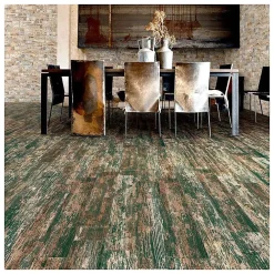 Aelle Carrelage Carrelage Sol Pour Cuisine|Carrelage Sol Effet Bois<Carrelage sol / mur effet bois vieilli vert 14,4 x 89,3 cm YUGO R MAR
