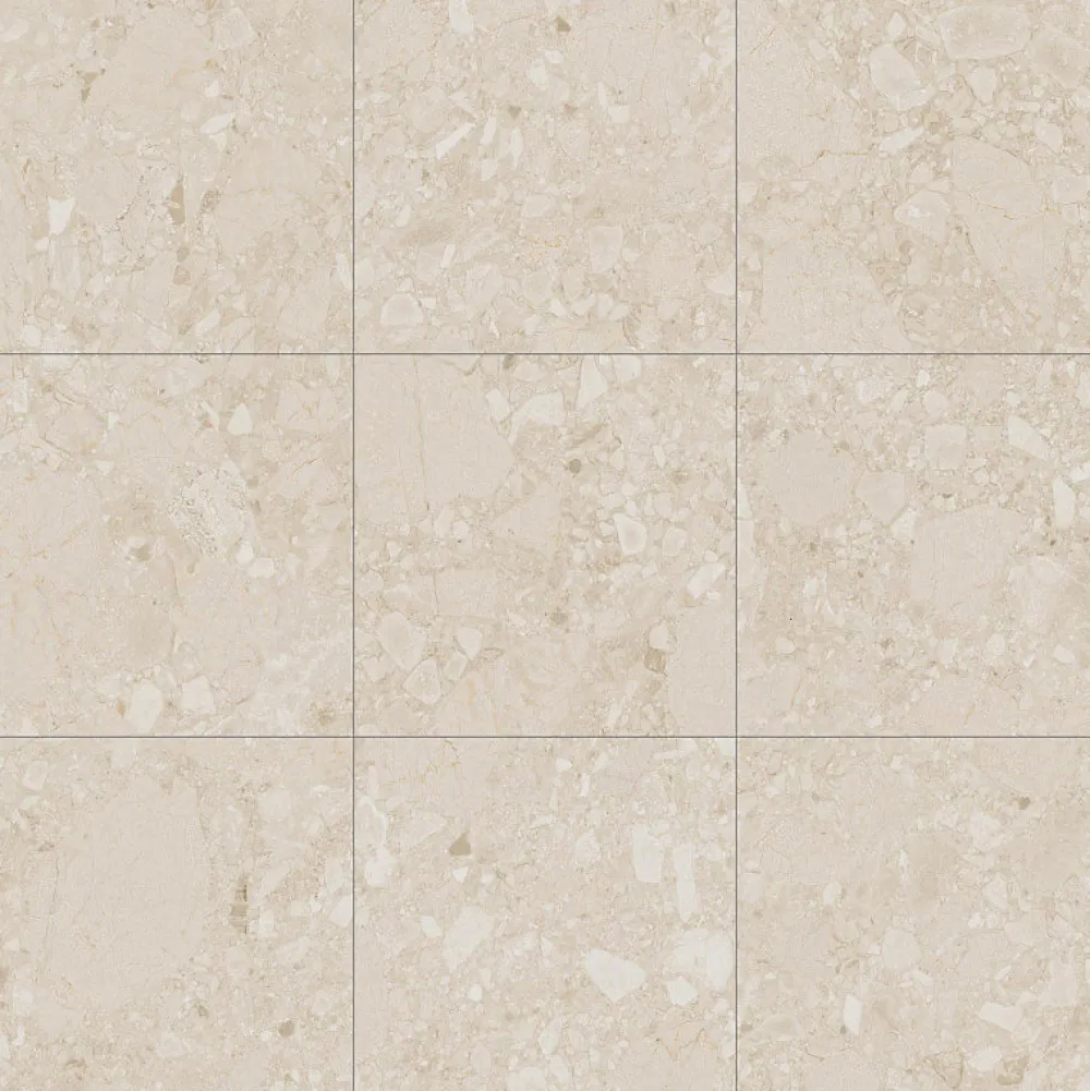 Aelle Carrelage Carrelage Sol Effet Pierre<Carrelage sol / mur effet terrazzo beige 60x60 cm CREAM R BEACH