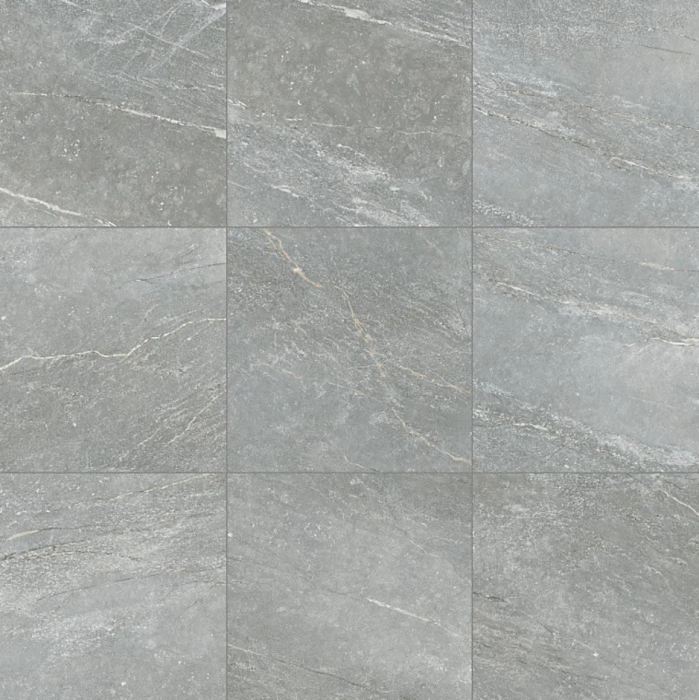 Aelle Carrelage Carrelage Sol Effet Pierre<Carrelage sol / mur effet pierre gris 80x80 cm BETILO R GREY