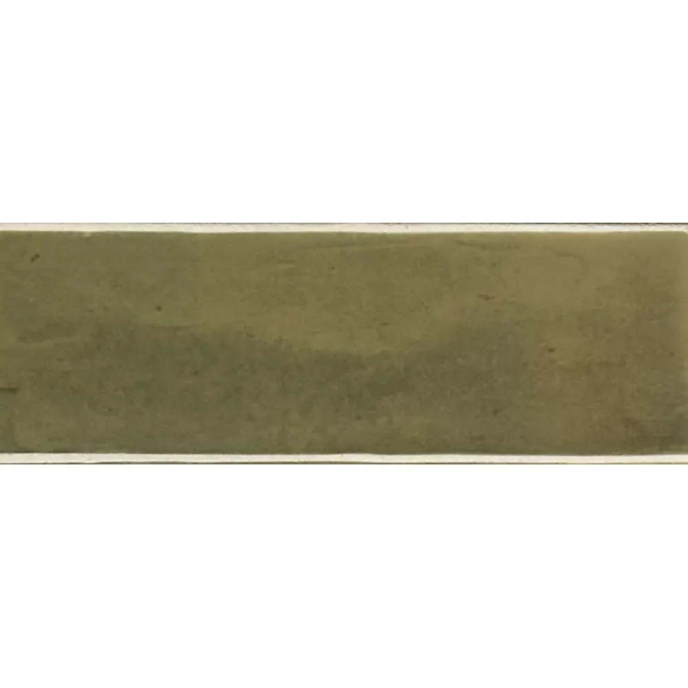 Aelle Carrelage Carrelage sol / mur effet zellige bejmat marocain 5X15 cm vert mate 5X15 cm COCO VERD MATT- Carrelage Sol Uni