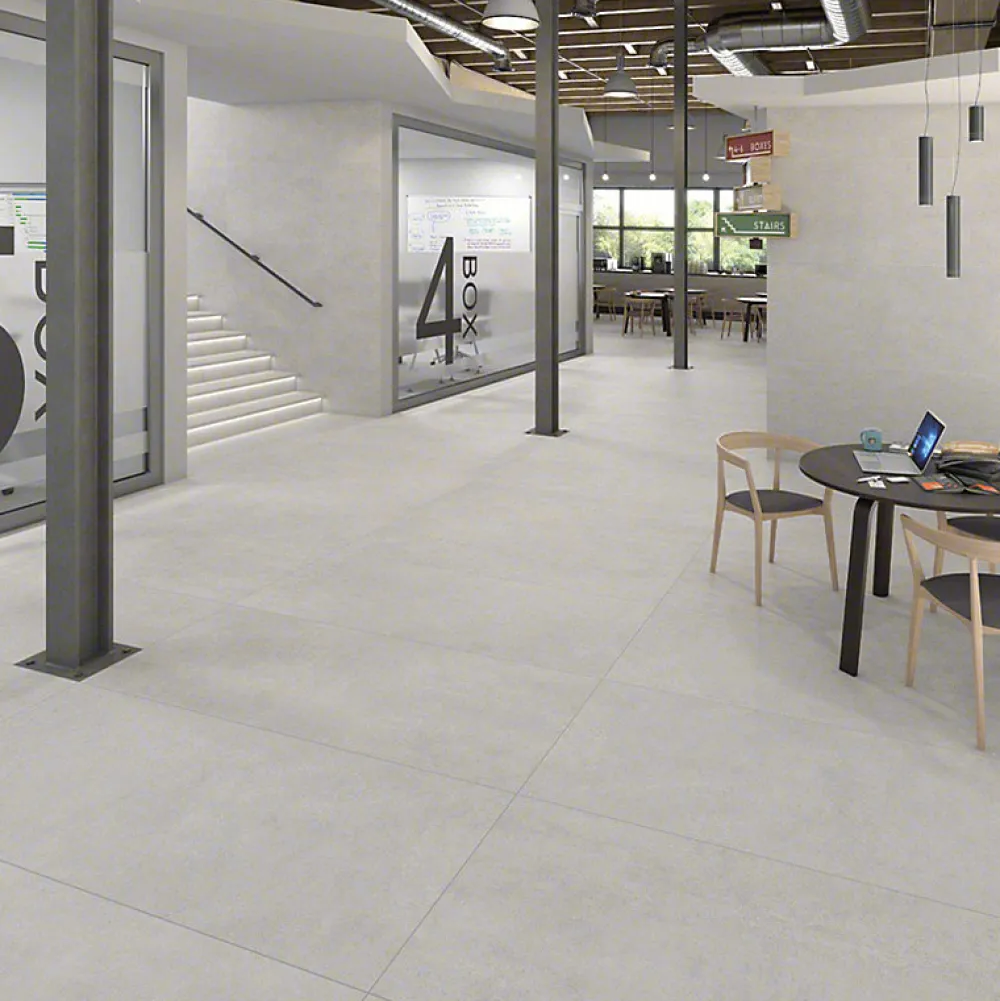 Aelle Carrelage Carrelage Sol Effet Béton<Carrelage sol / mur effet béton blanc 120x120 cm NASSAU BLANCO