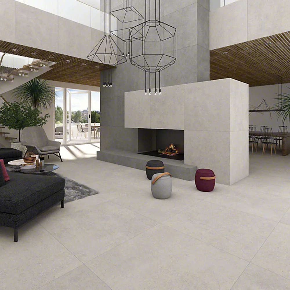 Aelle Carrelage Carrelage Sol Effet Béton<Carrelage sol / mur effet béton blanc 120x120 cm NASSAU BLANCO