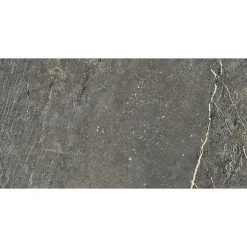 Aelle Carrelage Carrelage sol / mur effet pierre gris anthracite 60x120 cm BETILO R DARK- Carrelage Sol Effet Pierre