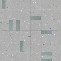 Eiffel art construction Carrelage Sol Effet Terrazzo<Carrelage sol / mur effet terrazzo 20x20 cm Croccante Eclair Arandano -Patchwork(vendu par boite de 1m2)