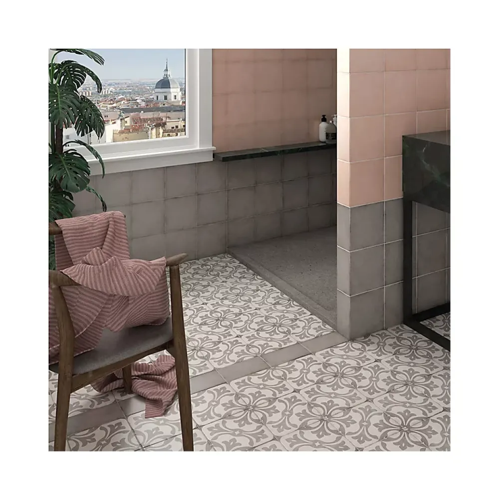 Aelle Carrelage Carrelage Sol Effet Carreaux De Ciment<Carrelage sol / mur effet ciment motif gris 20x20 cm ART NOUVEAU LA RAMBLA GREY