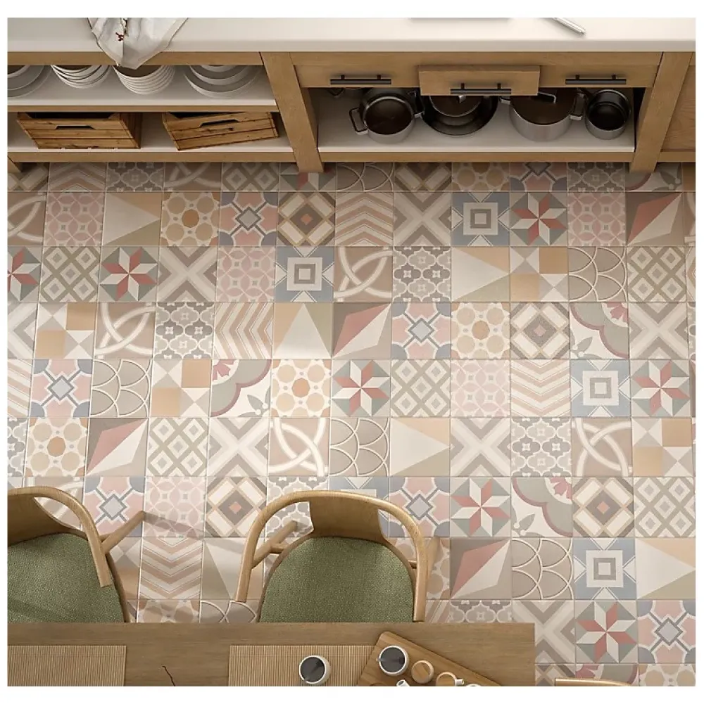 Aelle Carrelage Carrelage Sol Effet Carreaux De Ciment<Carrelage sol / mur effet ciment 20x20 cm CAPRICE DECO PATCHWORK PASTEL