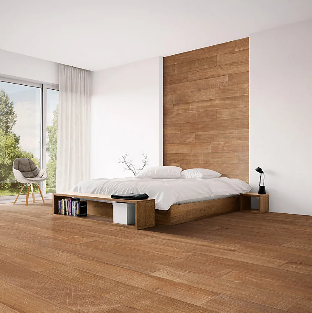 Eiffel art construction Carrelage sol / mur effet bois 20x120 cm ARTWOOD NUT (vendu par boite de 1.44m2)- Carrelage Sol Effet Bois