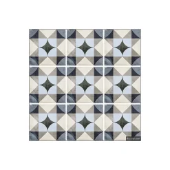 Aelle Carrelage Carrelage sol / mur effet ciment motif coloré 20x20 cm ART NOUVEAU PALAIS BLUE- Carrelage Sol Effet Carreaux De Ciment