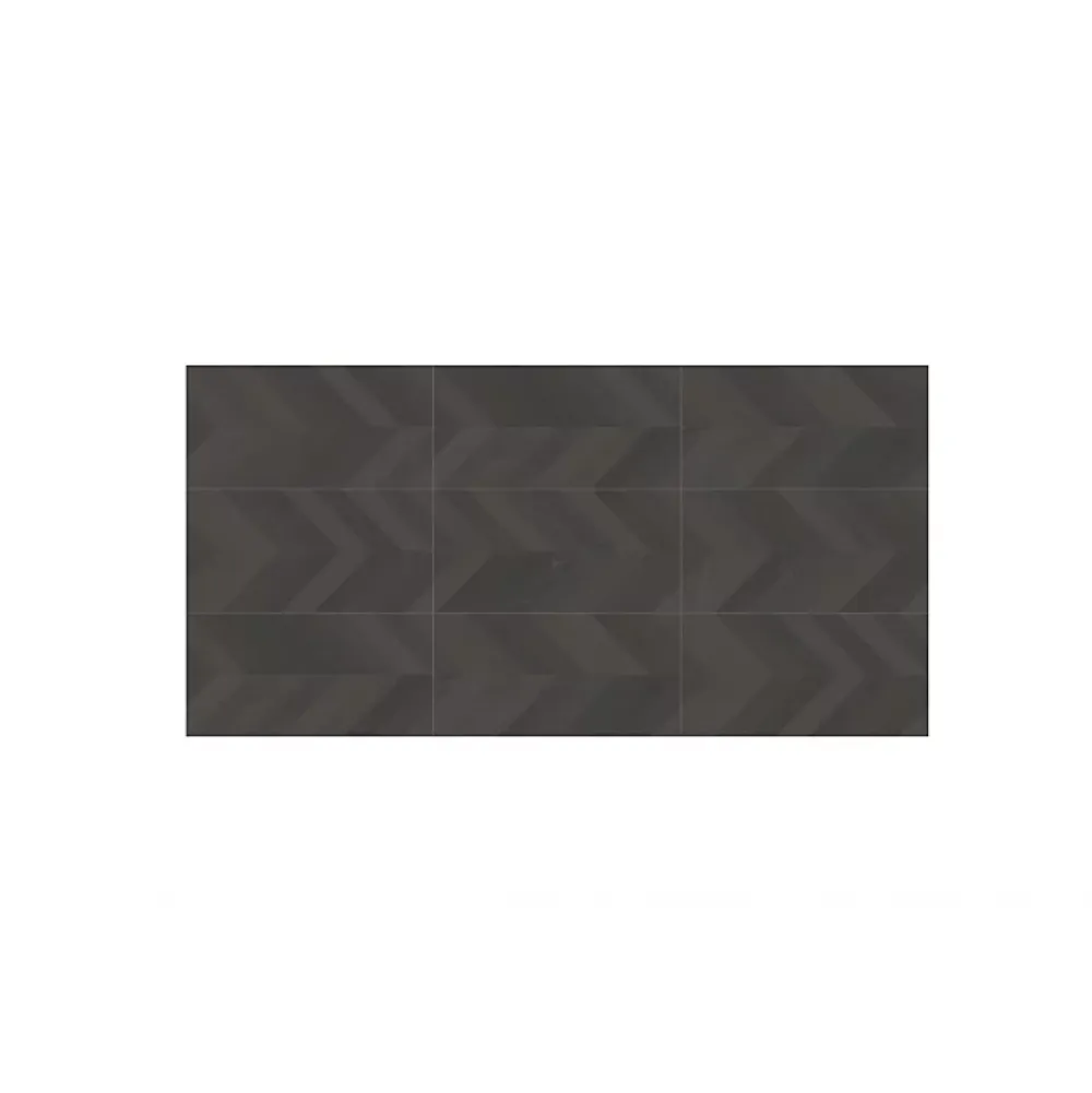 Aelle Carrelage Carrelage Sol Effet Béton<Carrelage sol / mur effet béton design chevron gris anthracite 60x120 cm SEINE RILSE CEMENTO