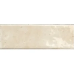 Aelle Carrelage Carrelage sol / mur effet zellige bejmat marocain 5X15 cm crème beige brillant 5X15 cm COCO CANVAS WALL- Carrelage Mural Uni|Carrelage Mural Pour Cuisine