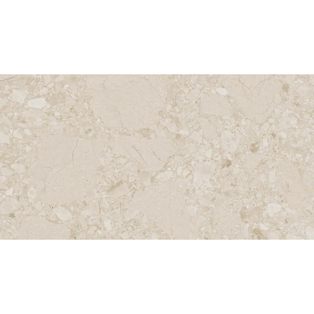 Aelle Carrelage Carrelage sol / mur effet terrazzo beige 60x120 cm CREAM R BEACH- Carrelage Sol Effet Pierre