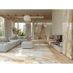 Aelle Carrelage Carrelage Sol Effet Marbre|Carrelage Sol Pour Pièce À Vivre<Carrelage sol / mur effet marbre beige et gris 60x120 cm - SCULTOREA calacatta vena antica J401