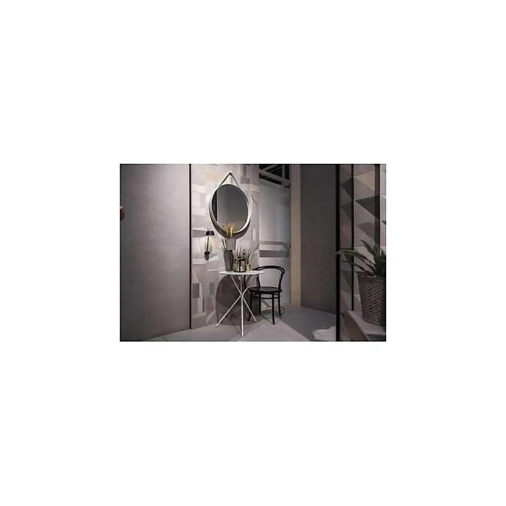 Aelle Carrelage Carrelage sol / mur effet béton gris anthracite 120x120 cm NASSAU GRAFITO- Carrelage Sol Effet Béton