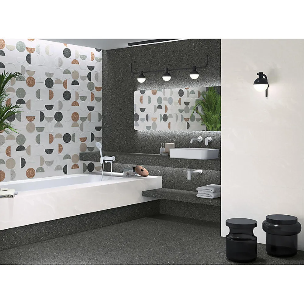 Aelle Carrelage Carrelage Sol Effet Terrazzo|Carrelage Sol Pour Cuisine<Carrelage sol / mur effet terrazzo 80x80 cm NIZA-R Negro
