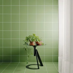 Aelle Carrelage Carrelage sol / mur effet ciment uni vert 20x20 cm RIVOLI GREEN 30716- Carrelage Sol Pour Cuisine