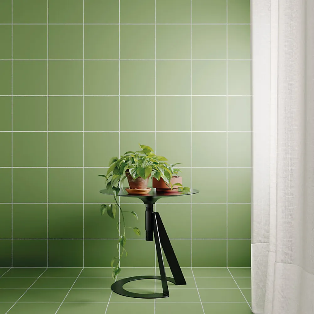 Aelle Carrelage Carrelage sol / mur effet ciment uni vert 20x20 cm RIVOLI GREEN 30716- Carrelage Sol Pour Cuisine