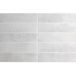 Aelle Carrelage carrelage sol / mur effet zellige bejmat blanc gris 6x24,6 cm mate ARGILE ICE- Carrelage Sol Uni|Carrelage Sol Pour Wc