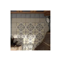 Aelle Carrelage Carrelage Sol Effet Carreaux De Ciment<Carrelage sol / mur effet ciment motif rosace 20x20 cm ART NOUVEAU MAJESTIC COLOUR