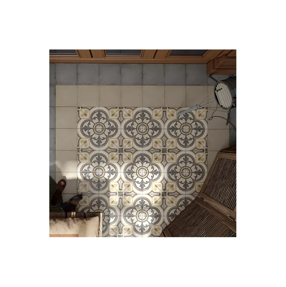 Aelle Carrelage Carrelage Sol Effet Carreaux De Ciment<Carrelage sol / mur effet ciment motif rosace 20x20 cm ART NOUVEAU MAJESTIC COLOUR