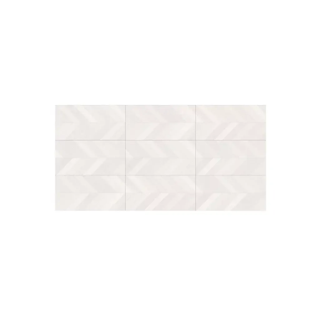 Aelle Carrelage Carrelage Sol Effet Béton<Carrelage sol / mur effet béton design chevron blanc 60x120 cm SEINE RILSE BLANCO