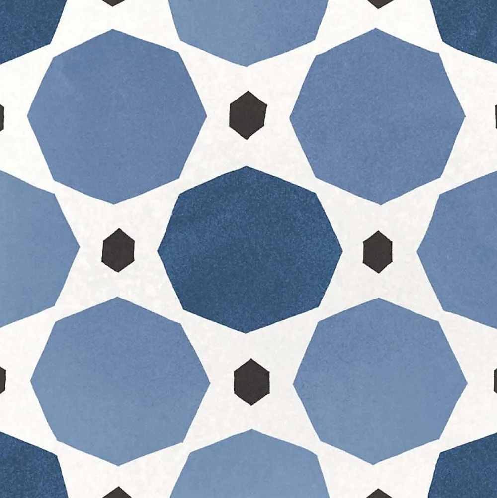 Eiffel art construction Carrelage sol / mur effet ciment 20x20 cm CAPRICE DECO SAPPHIRE COLOURS (vendu par boite de 1m2)- Carrelage Sol Effet Carreaux De Ciment