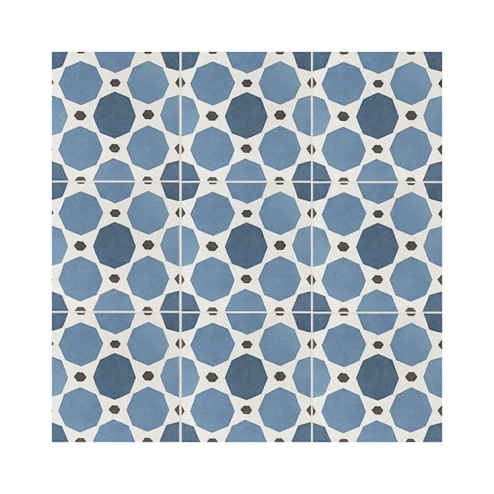 Eiffel art construction Carrelage sol / mur effet ciment 20x20 cm CAPRICE DECO SAPPHIRE COLOURS (vendu par boite de 1m2)- Carrelage Sol Effet Carreaux De Ciment