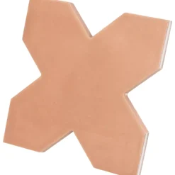Aelle Carrelage Carrelage sol / mur forme croix 12x12 cm KASBAH BASE TERRACOTTA- Carrelage Sol Pour Cuisine|Carrelage Sol Effet Carreaux De Ciment