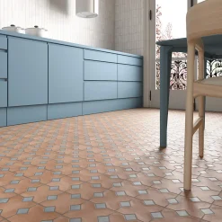 Aelle Carrelage Carrelage sol / mur forme croix 12x12 cm KASBAH BASE TERRACOTTA- Carrelage Sol Pour Cuisine|Carrelage Sol Effet Carreaux De Ciment