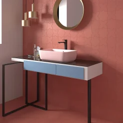 Aelle Carrelage Carrelage sol / mur forme croix terracotta 12X12 cm PORTO CROSS WARM SIENA- Carrelage Sol Pour Wc