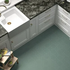Aelle Carrelage Carrelage sol / mur forme étoile vert 16,8x16,8 cm PORTO STAR PICKLE GREEN- Carrelage Sol Uni