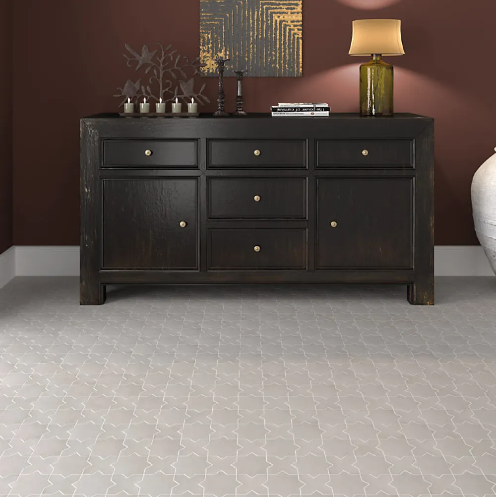 Aelle Carrelage Carrelage sol / mur forme étoile 16,8x16,8 cm KASBAH STAR SMOKE- Carrelage Sol Pour Wc|Carrelage Sol Uni