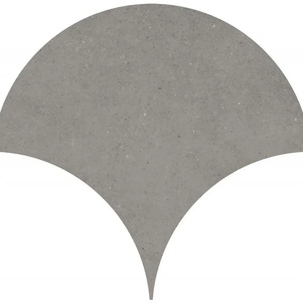 Aelle Carrelage Carrelage sol / mur forme écaille de poisson grand format effet béton gris anthracite NASSAU TULUM GRAFITO- Carrelage Sol Effet Béton