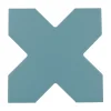Aelle Carrelage Carrelage sol / mur forme croix bleu 12X12 cm PORTO CROSS AZURE- Carrelage Sol Pour Wc