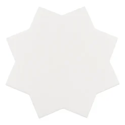 Aelle Carrelage Carrelage sol / mur forme étoile blanc 16,8x16,8 cm PORTO STAR WHITE- Carrelage Sol Uni|Carrelage Sol Pour Wc