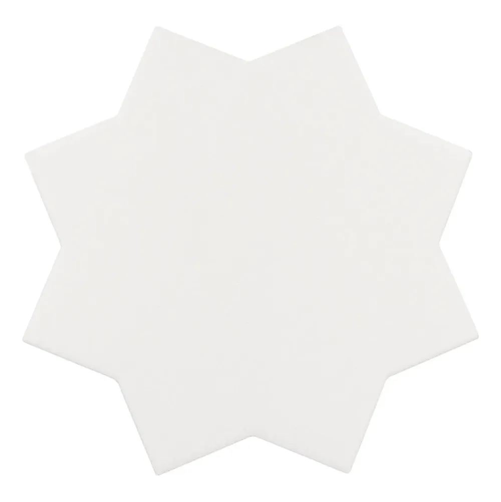 Aelle Carrelage Carrelage sol / mur forme étoile blanc 16,8x16,8 cm PORTO STAR WHITE- Carrelage Sol Uni|Carrelage Sol Pour Wc