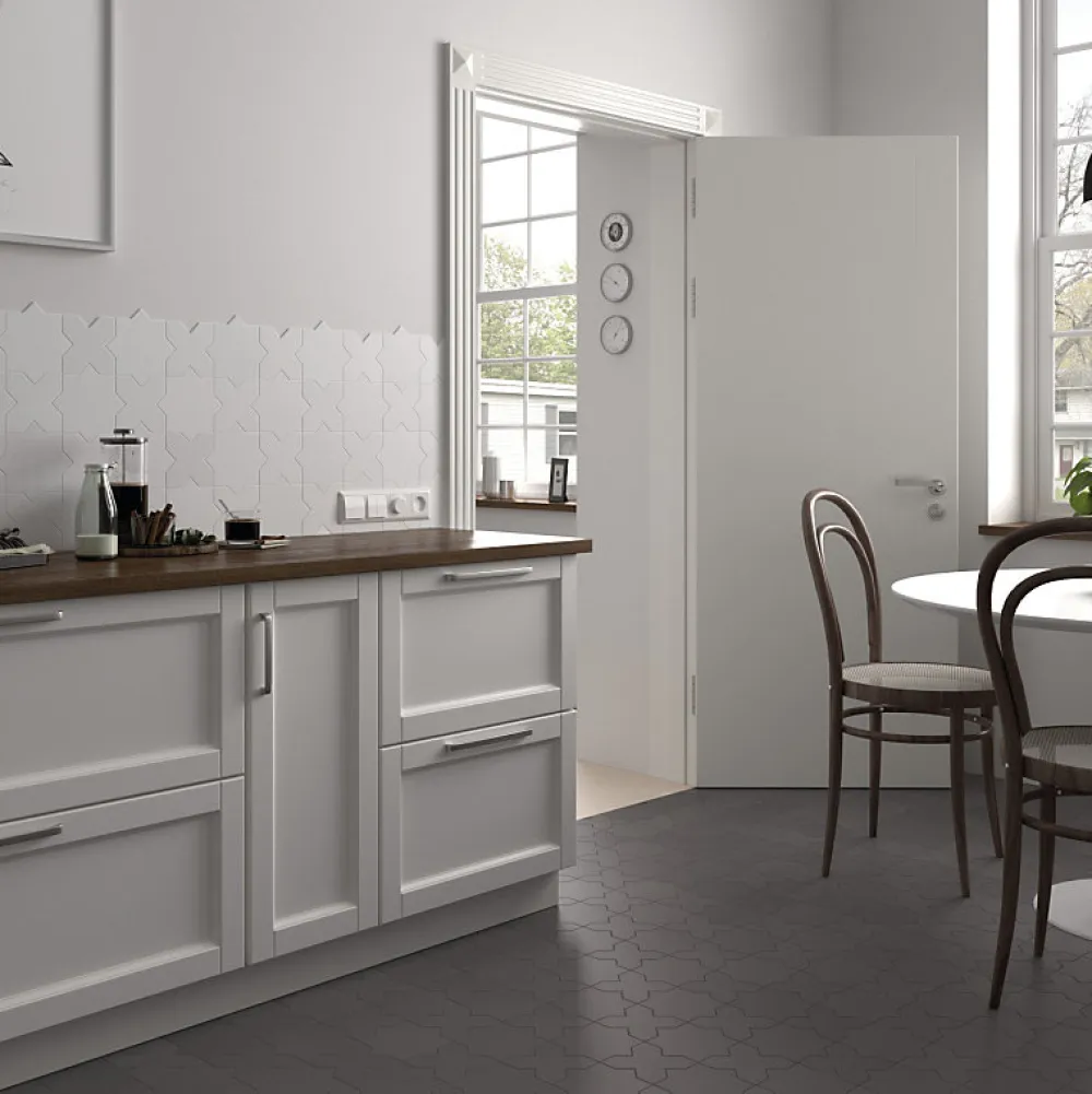 Aelle Carrelage Carrelage sol / mur forme étoile blanc 16,8x16,8 cm PORTO STAR WHITE- Carrelage Sol Uni|Carrelage Sol Pour Wc