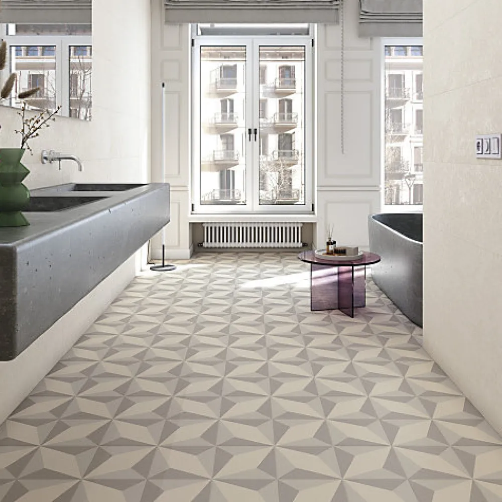 Aelle Carrelage Carrelage Sol Uni|Carrelage Sol Pour Wc<Carrelage sol / mur hexagonal à motif coloré 17,5x20 cm COIMBRA BELLA BLUE 30658