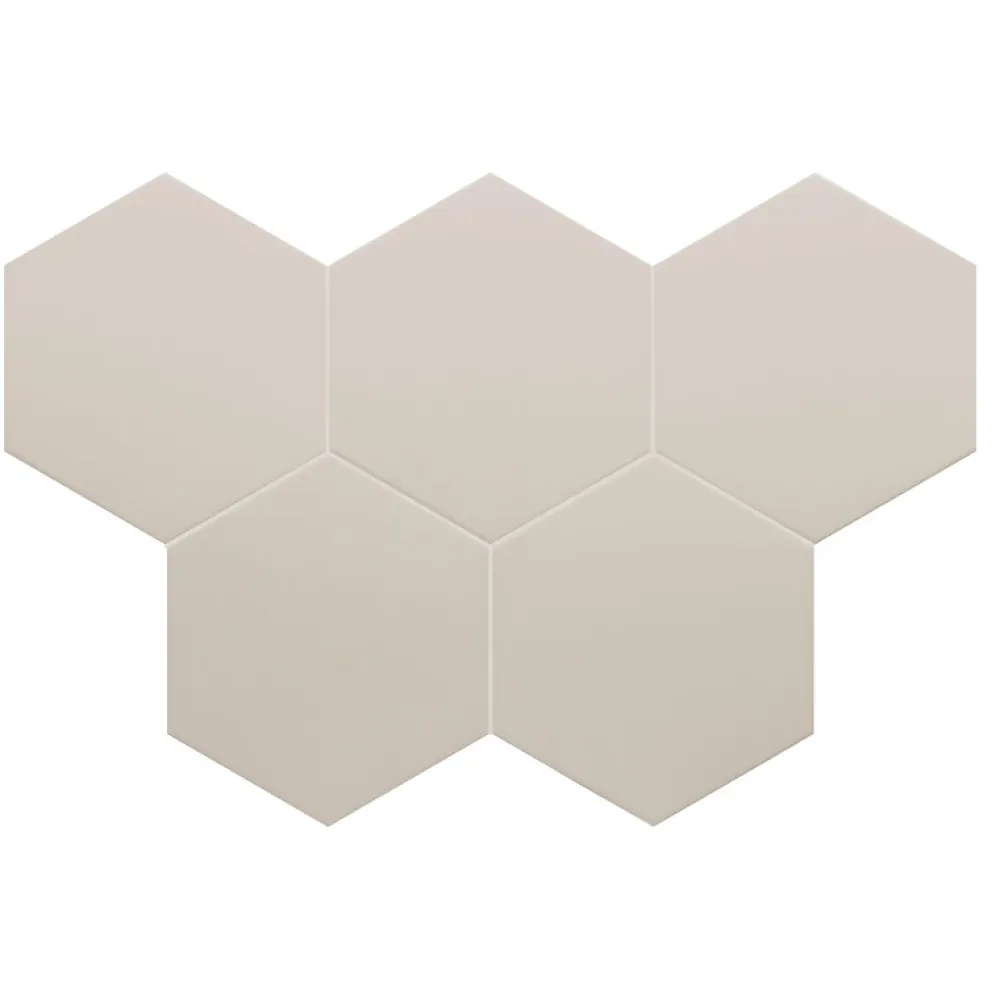 Aelle Carrelage Carrelage sol / mur hexagonal uni taupe 17,5x20 cm COIMBRA TAUPE 30634- Carrelage Sol Uni