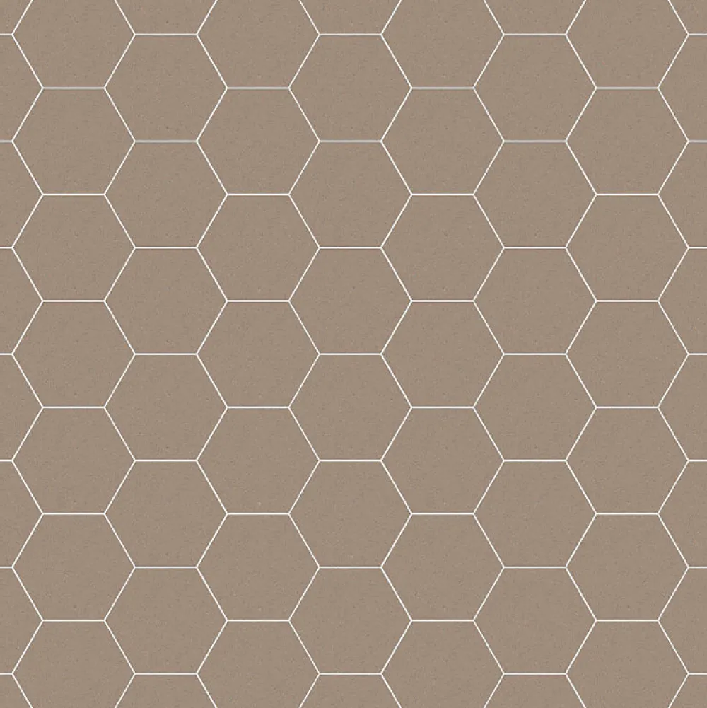 Eiffel art construction Carrelage sol / mur hexagonal effet terrazzo grand format marron 51,9x59,9 cm MICRA Hexagono Umbra- Carrelage Sol Effet Terrazzo