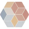 Aelle Carrelage Carrelage sol / mur hexagonal coloré 17x15 cm MINIMA8.6 MULTI COLOR 2- Carrelage Sol Uni|Carrelage Sol Pour Wc